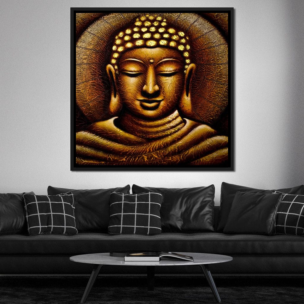 Meditating Buddha Portrait Canvas Wall Art