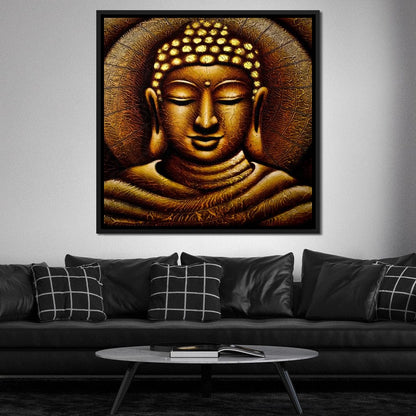 Meditating Buddha Portrait Canvas Wall Art
