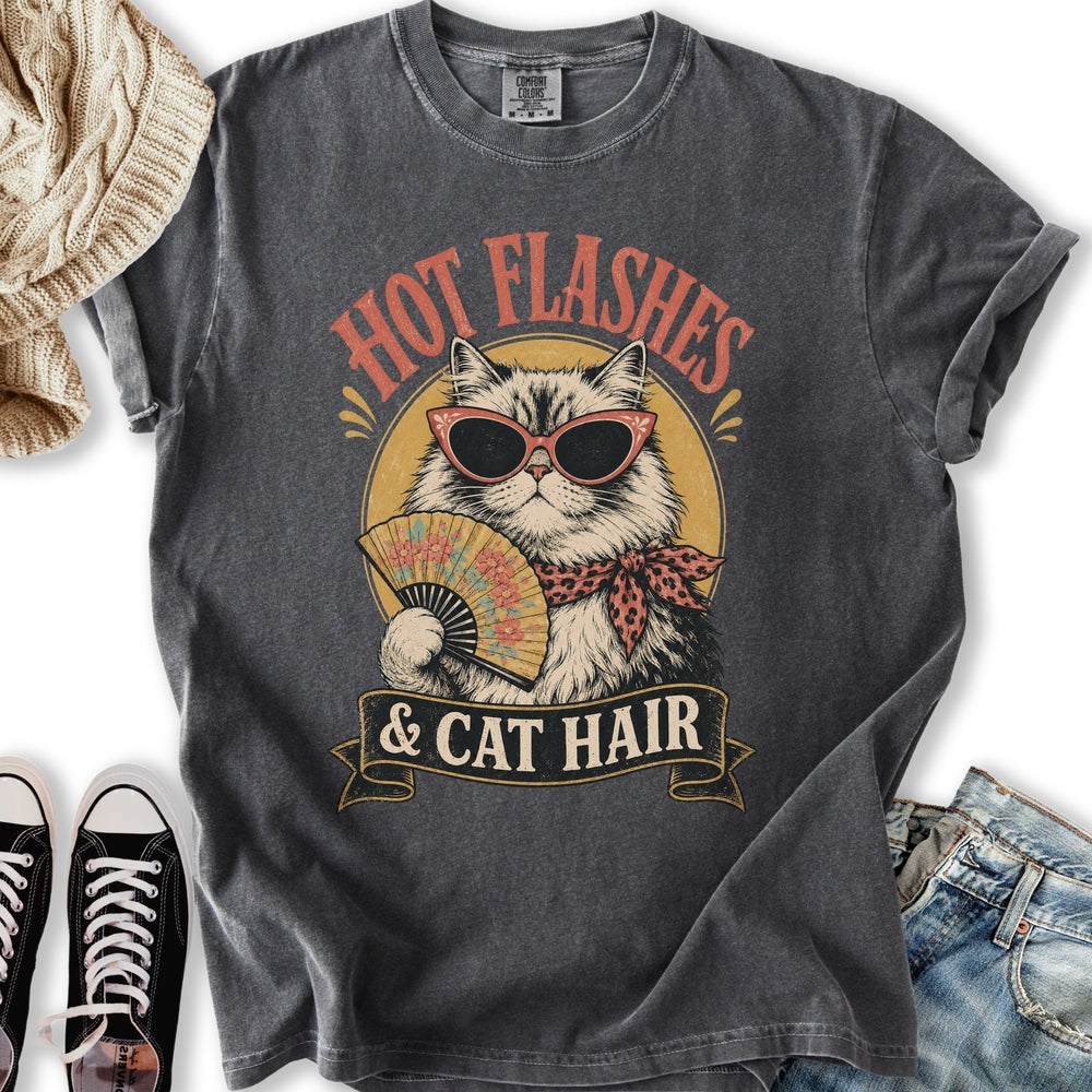 Hot Flashes & Cat Hair Relaxed Tee