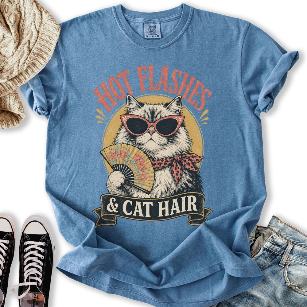 Hot Flashes & Cat Hair Relaxed Tee