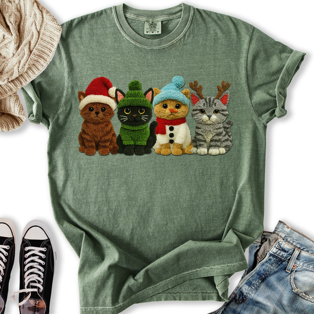 Holiday Yarn Cats Relaxed Tee