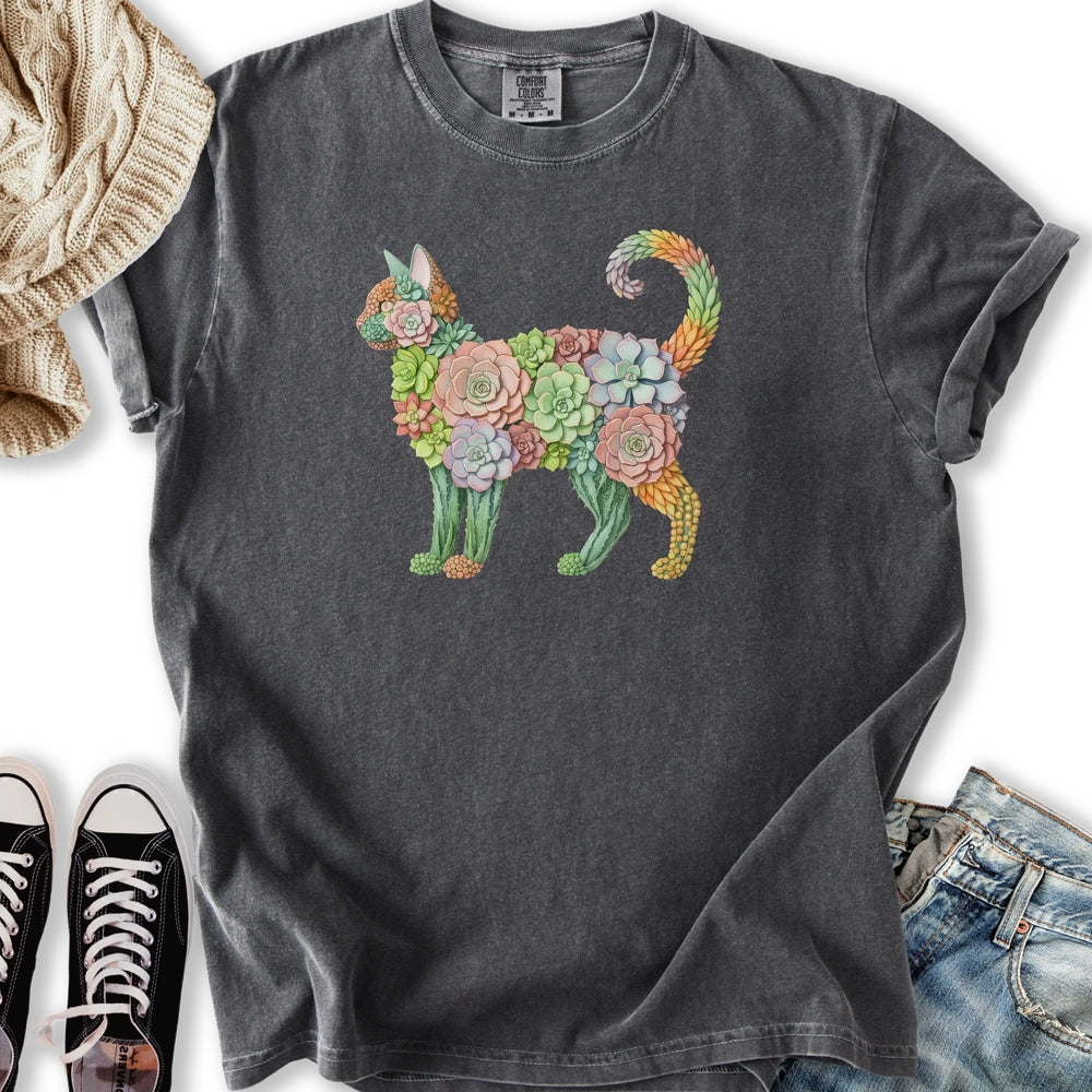 Succulent Cat Relaxed Tee