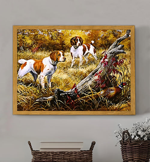 W141 Natural Wood Canvas – Abstract Art | Perfect for Living Room & Office