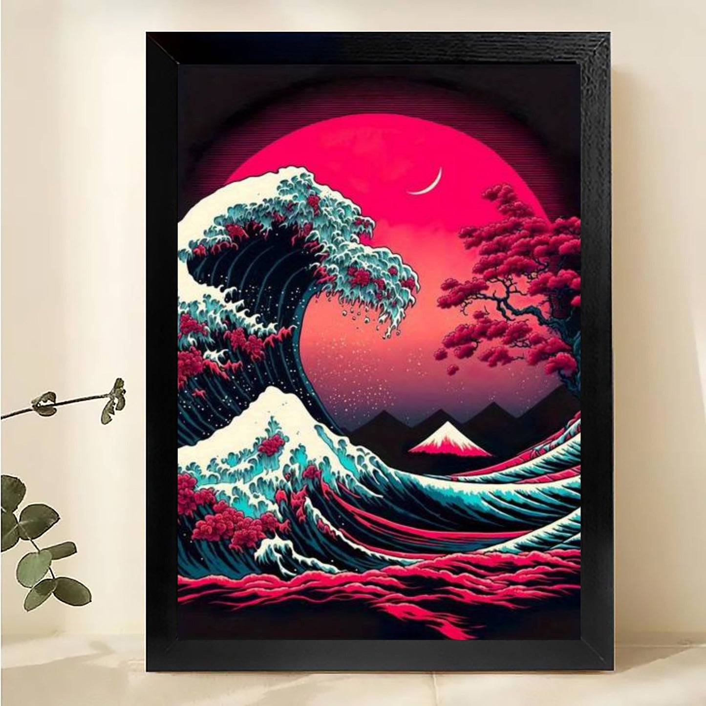 W0052 Natural Wood Canvas – Abstract Art | Perfect for Living Room & Office