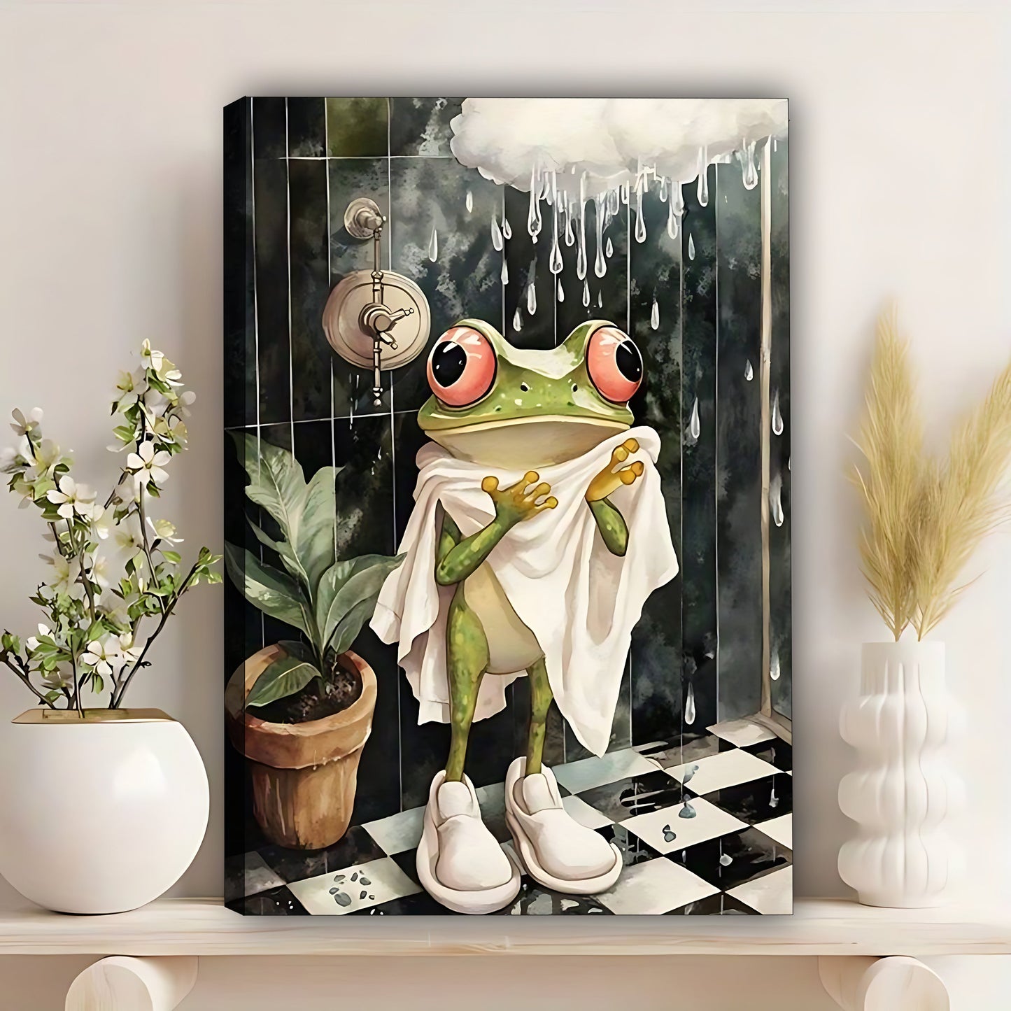 W378 Natural Wood Grain Canvas Decorative Painting – Abstract Art | Ideal for Living Rooms and Offices