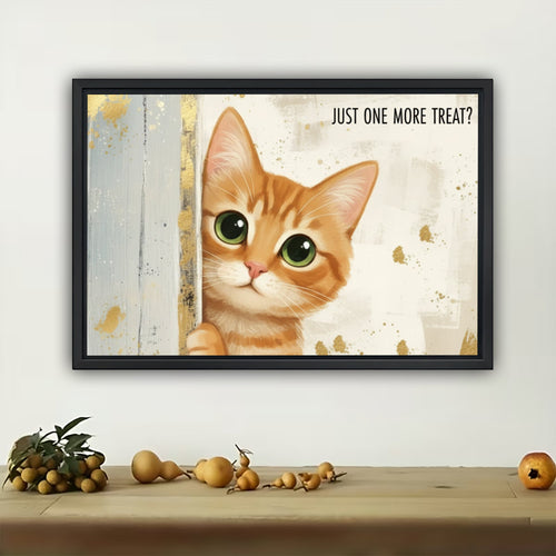Orange Tabby Cat Canvas Wall Art - Kitten Decor