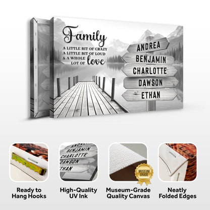 Family A Whole Lot Of Love Grey Wall Sign