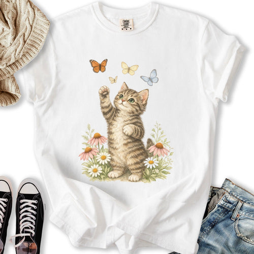 Vintage Garden Kitten Relaxed Tee