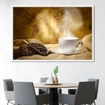 World of Coffee Canvas Wall Art