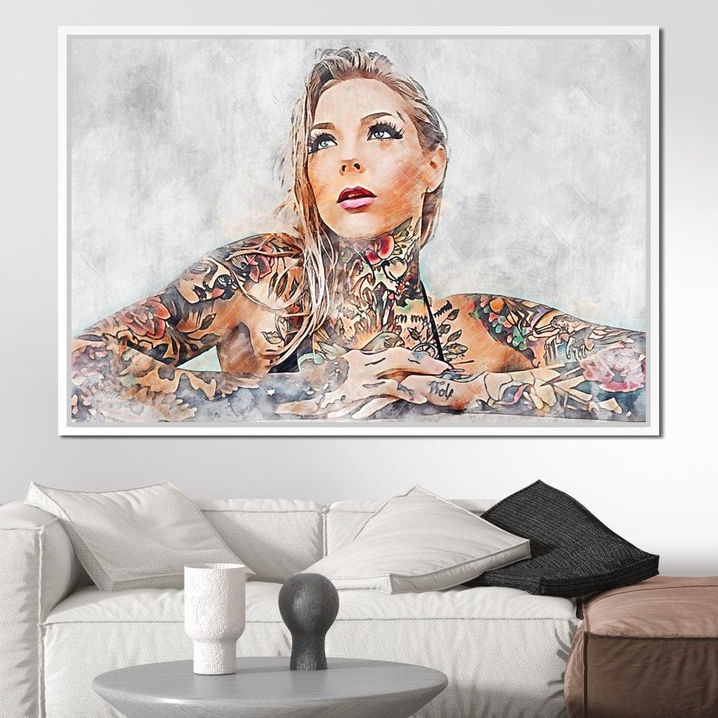 Girl Tattoo 2 - Mateo Canvas Wall Art