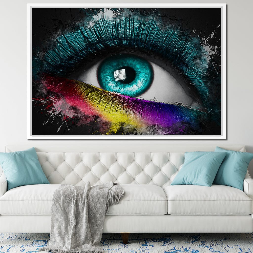 Colorful Eye Splash Art Canvas Wall Art