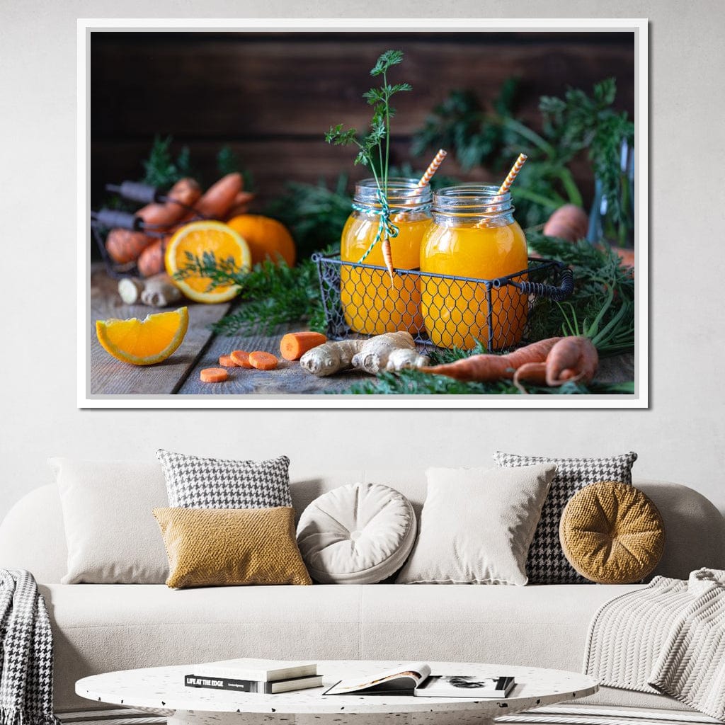 Fresh Orange Juice Canvas Wall Art
