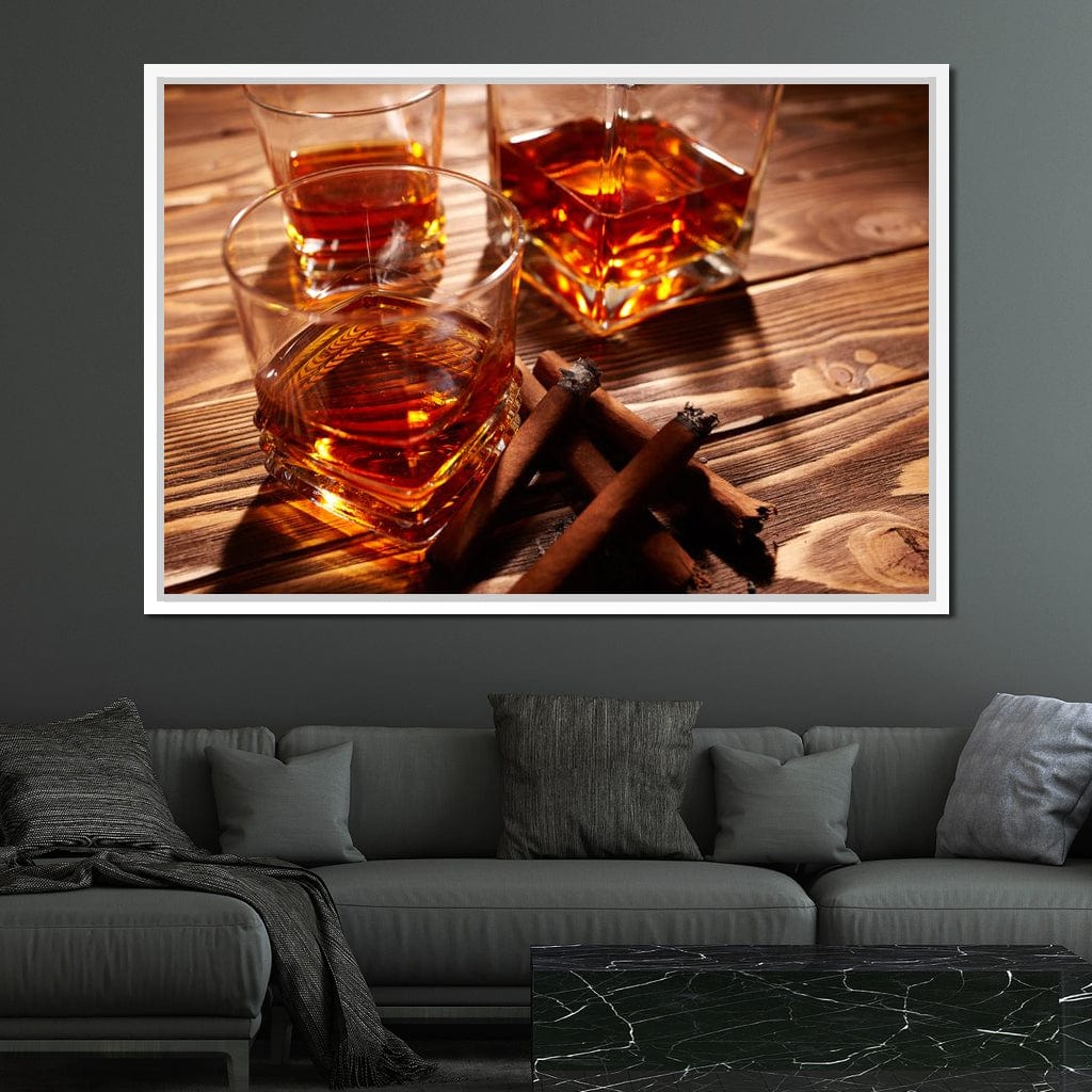 Cognac & Cigars Canvas Wall Art