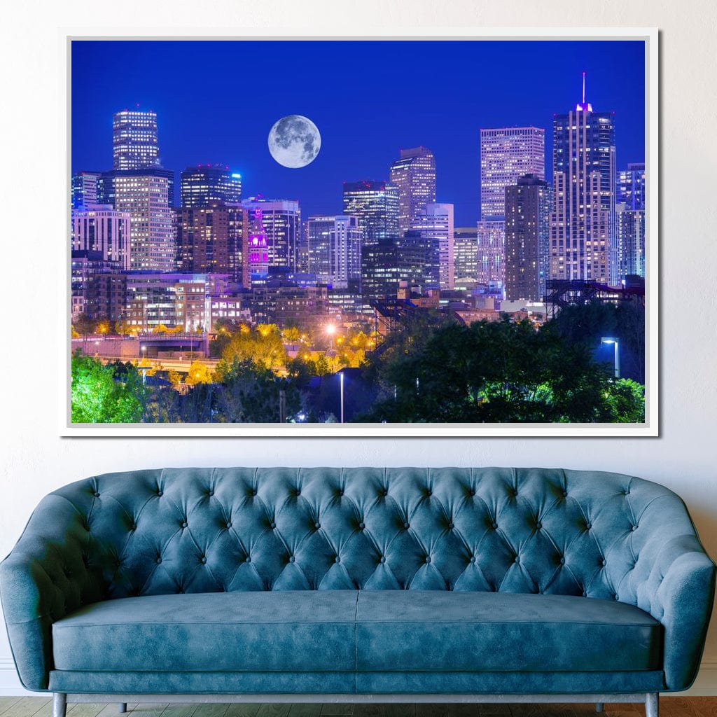 Denver Skyline Canvas Wall Art