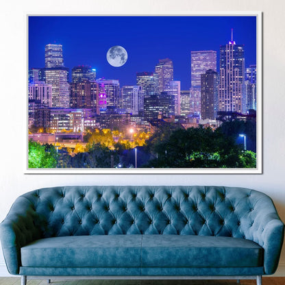 Denver Skyline Canvas Wall Art