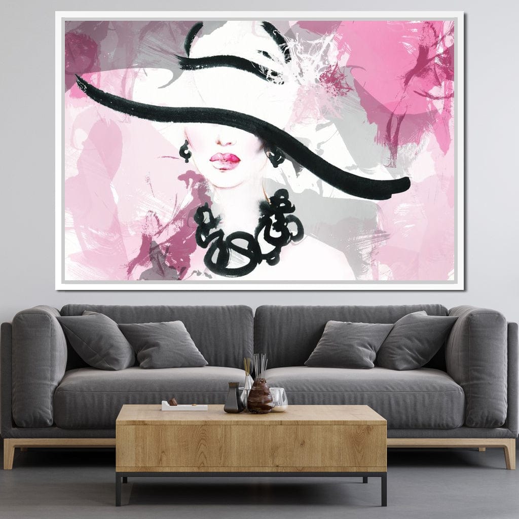 Fashionista Portrait Canvas Wall Art