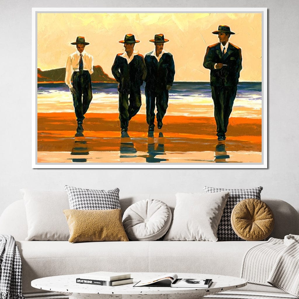 Men's On The Beach Canvas Wall Art