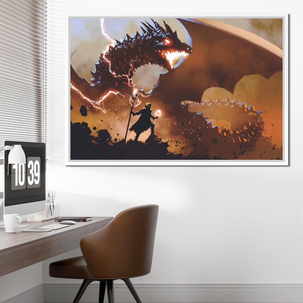 Black Magic Wizard Canvas Wall Art