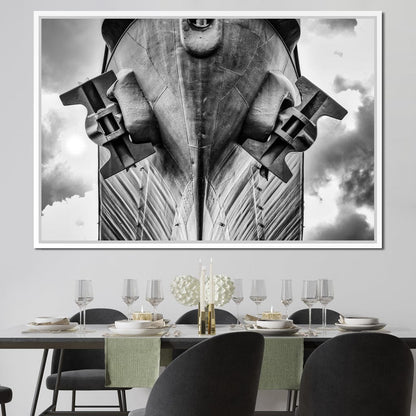 WWII Battleship Canvas Wall Art