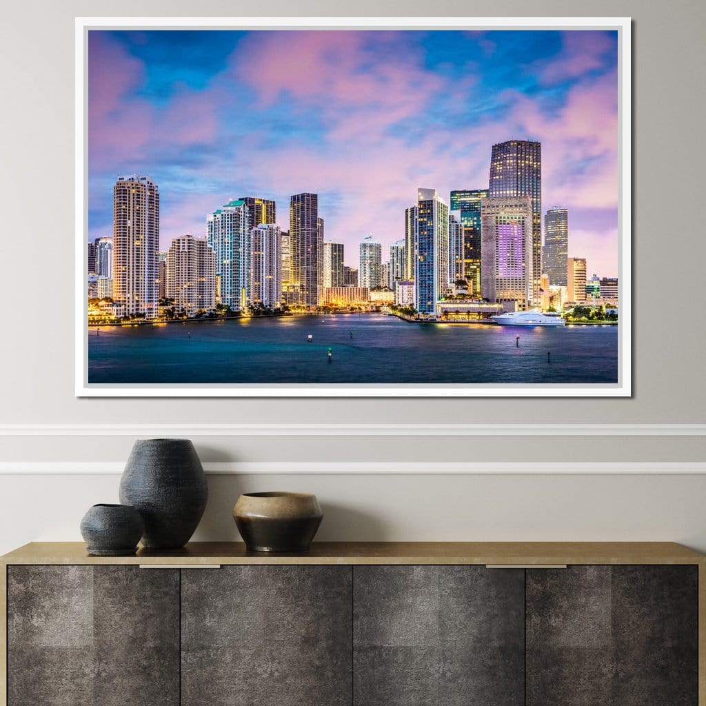 Downtown Miami Canvas Wall Art