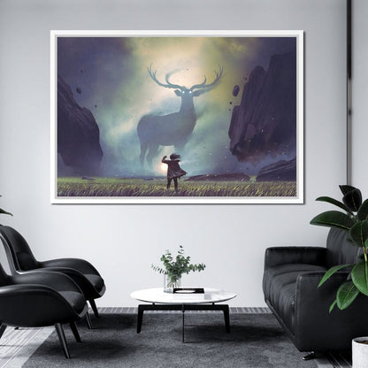 Spiritual Deer Canvas Wall Art