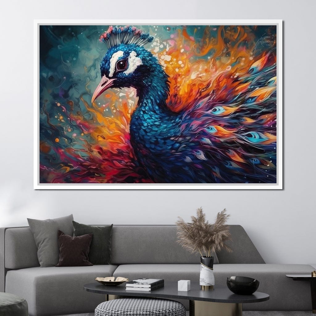 Vibrant Peacock Canvas Wall Art