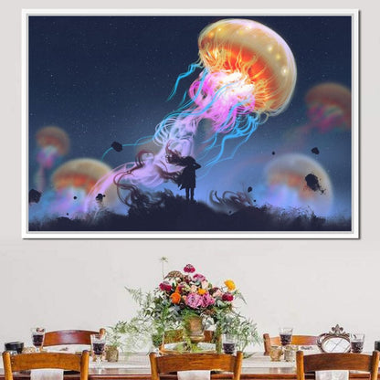 Giant Jellyfish Canvas Wall Art
