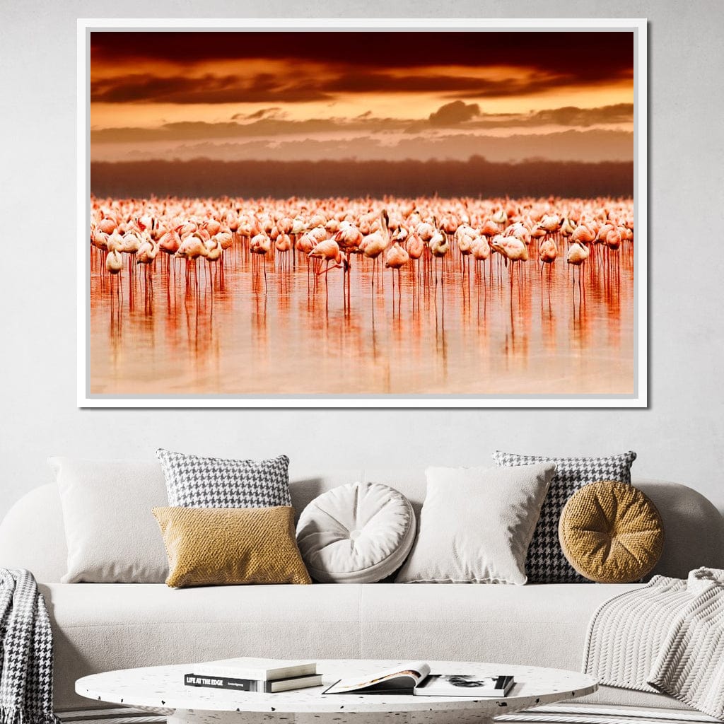 Lake Nakuru Flamingos Canvas Wall Art