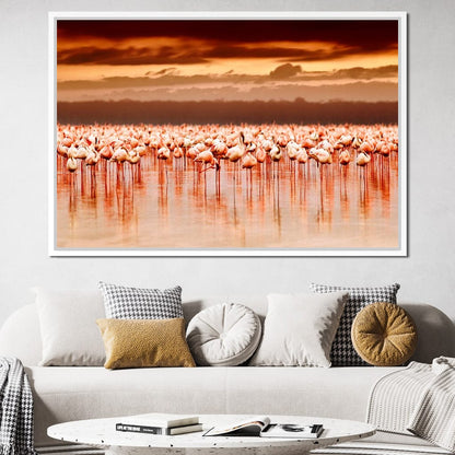 Lake Nakuru Flamingos Canvas Wall Art