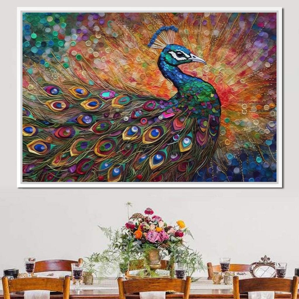 Peacock Fantasy Canvas Wall Art