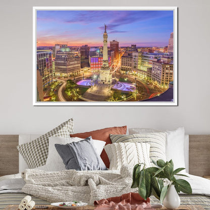 Indianapolis Skyline Canvas Wall Art