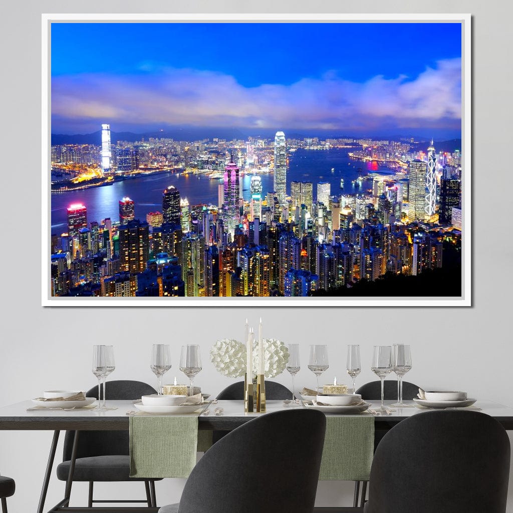 Hong Kong Skyline Canvas Wall Art