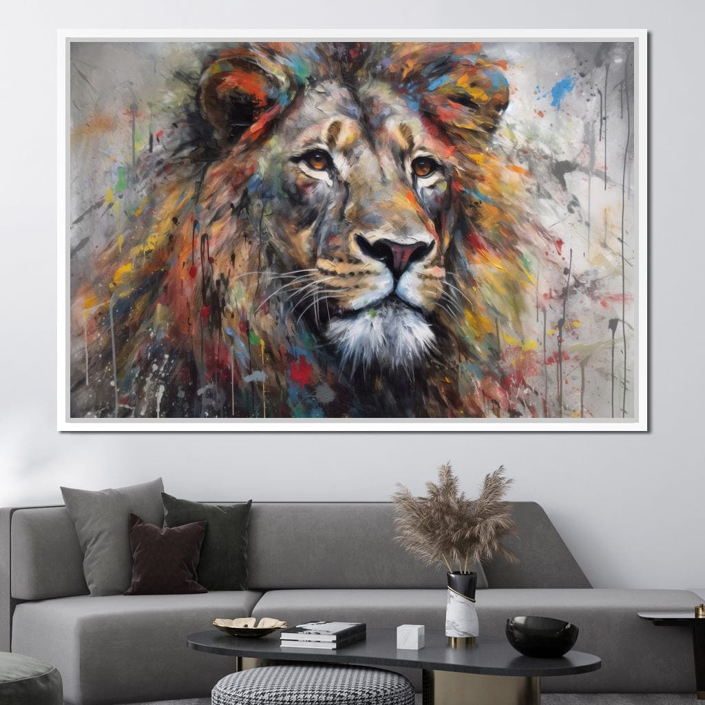 Urban Jungle: Lion Canvas Wall Art