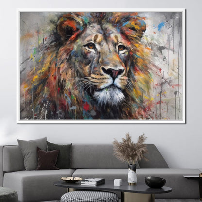Urban Jungle: Lion Canvas Wall Art