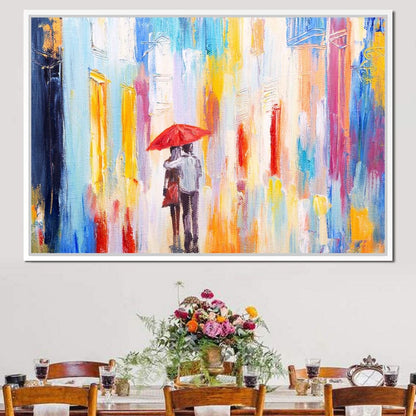 Romantic Rain Canvas Wall Art