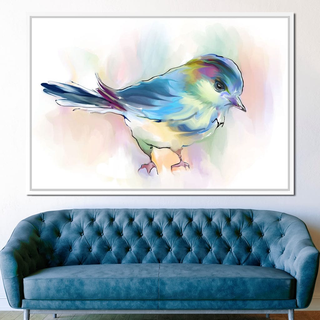 Watercolor Bird Canvas Wall Art
