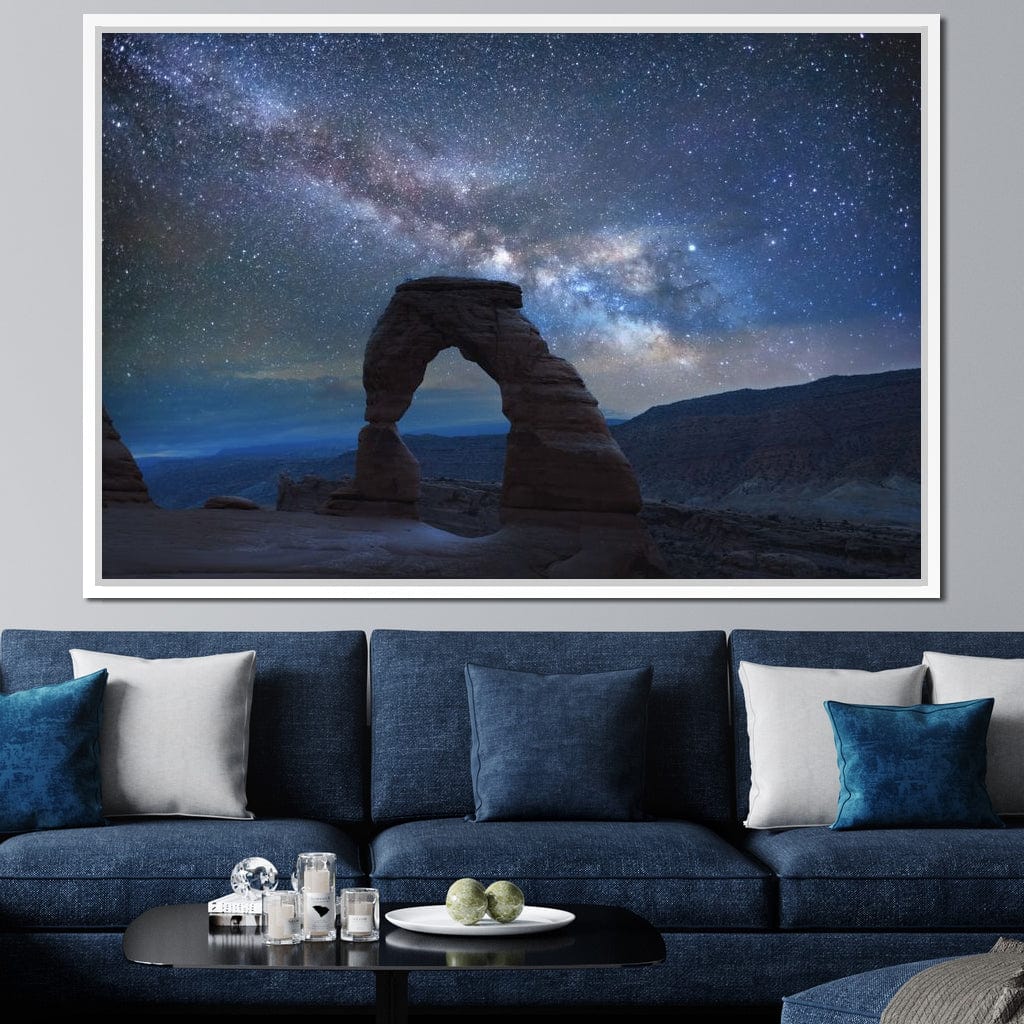 Arch Under the Milky Way Canvas Wall Art
