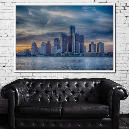 Detroit Skyline Canvas Wall Art