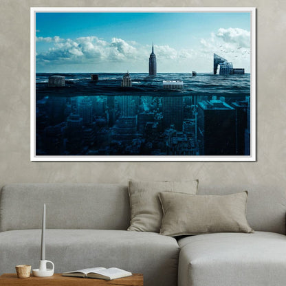 New York Underwater Canvas Wall Art