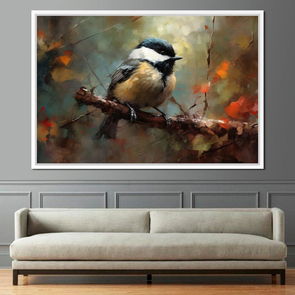 Black-Capped Chickadee Canvas Wall Art