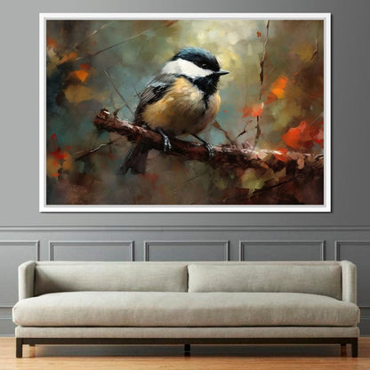 Black-Capped Chickadee Canvas Wall Art