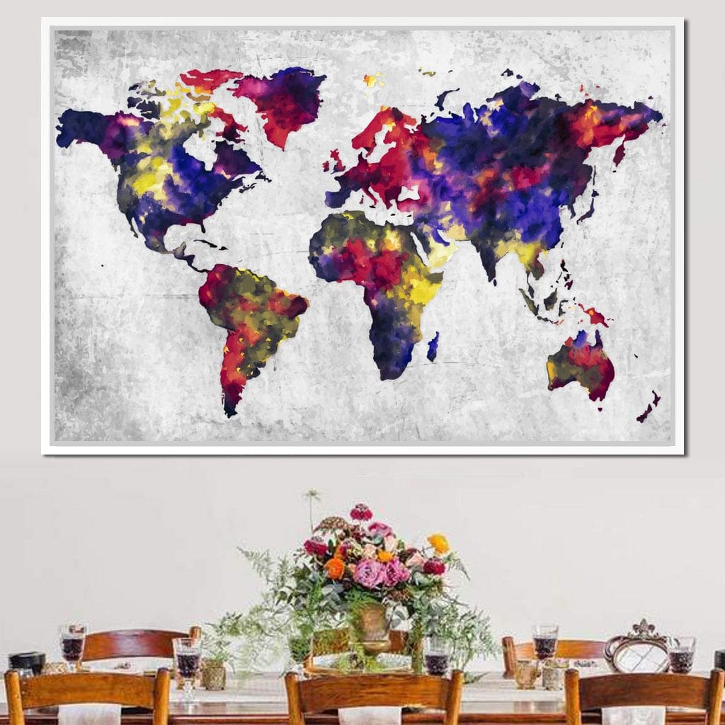 World Map 1 - Mateo Canvas Wall Art