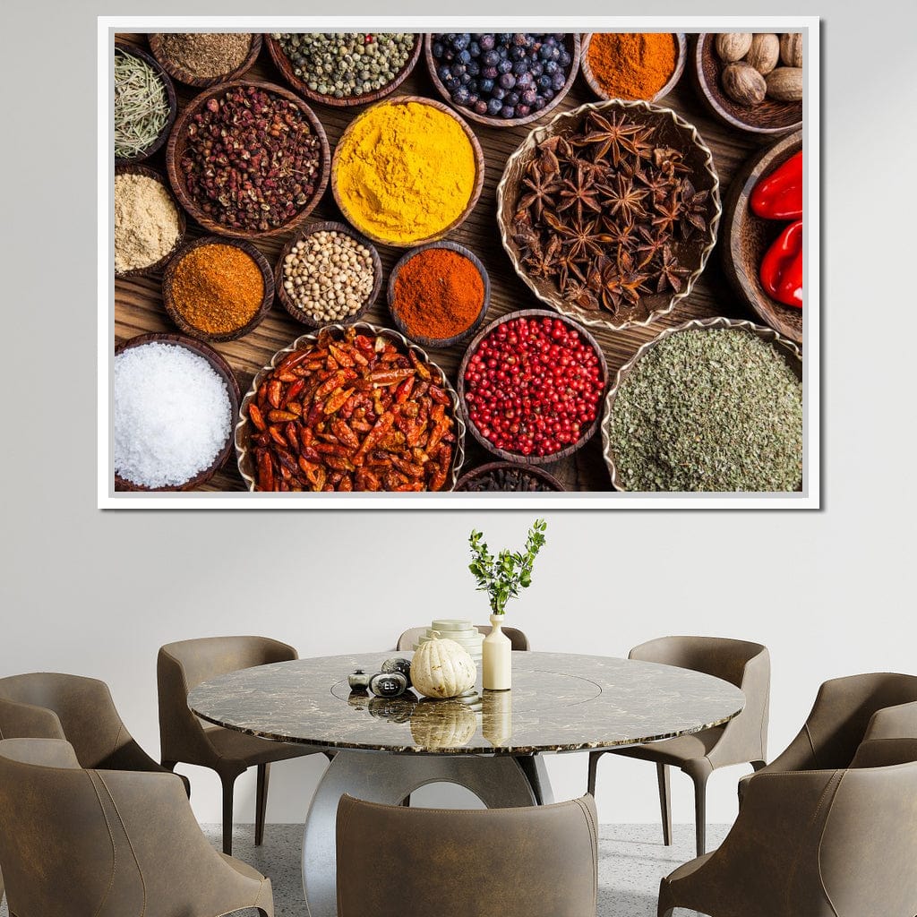 Spices Selection Canvas Wall Art