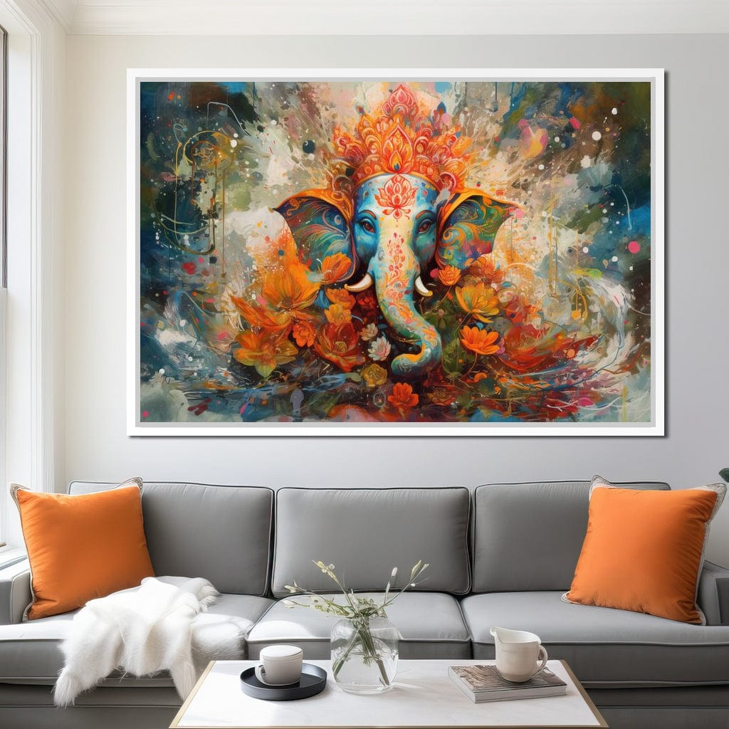 Ganesha's Grace Canvas Wall Art