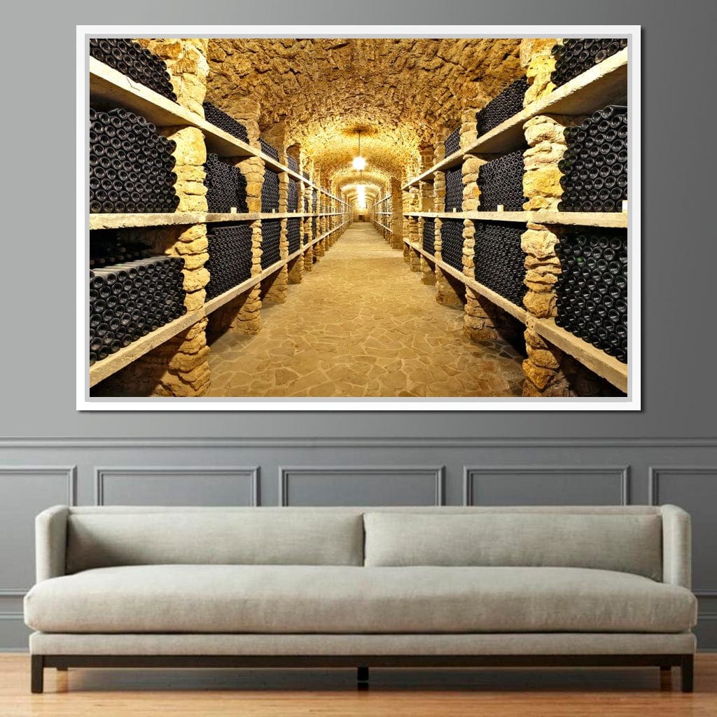 Wall of Wine Bottles Canvas Wall Art