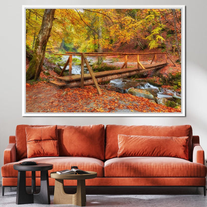 Wooden Bridge Canvas Wall Art
