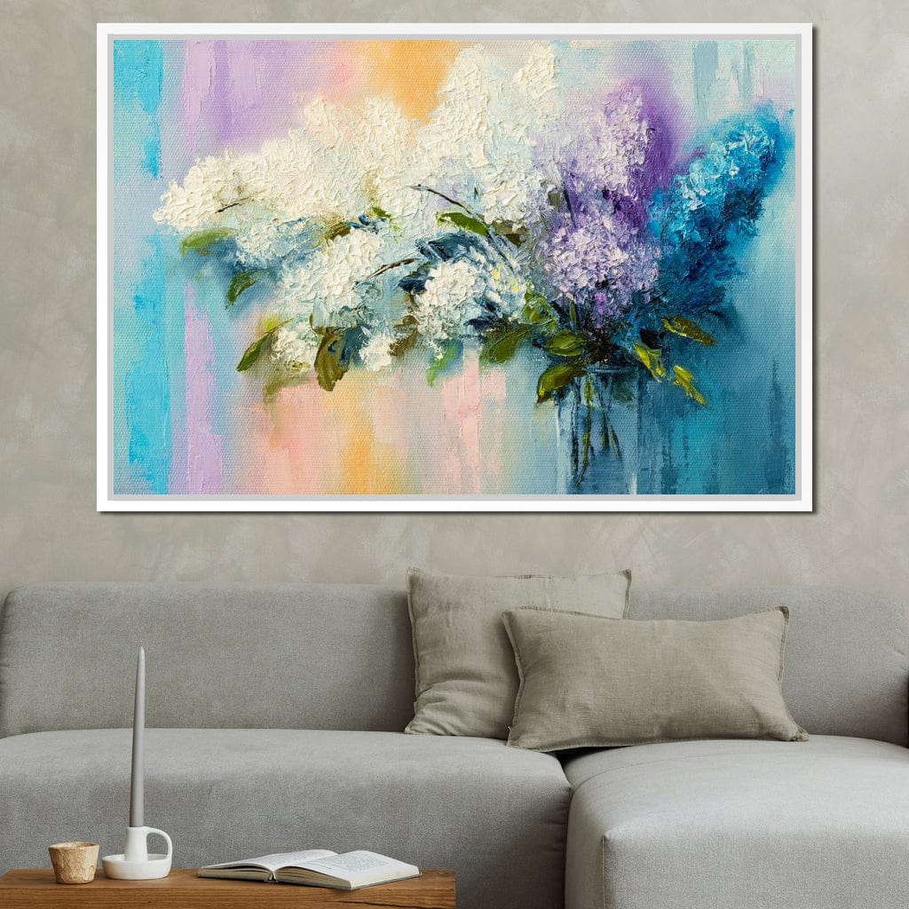 Lilac Flowers Canvas Wall Art