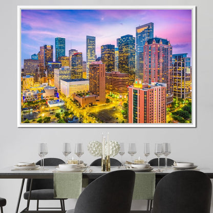 Houston Skyline Canvas Wall Art