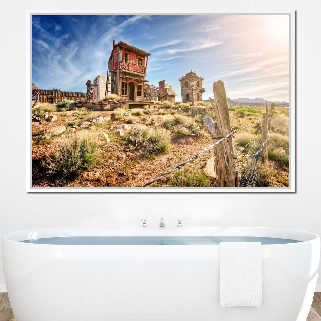 Abandoned Western Town Canvas Wall Art