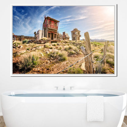 Abandoned Western Town Canvas Wall Art